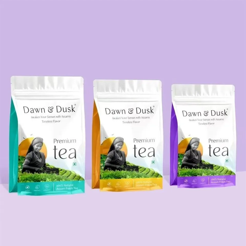 Paketda 250G BolsAS para de kafe Bean liboslari Baski choy qobig'i va fermuar bilan