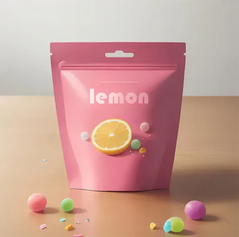 Mashhur plastik oziq-ovqat sumkasi fermuarli plastik sumkasi maxsus naqshli qadoqlash plastik oziq-ovqat sumkalari