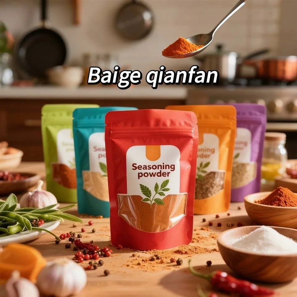 Ziravorlar uchun ziravorlar tik turgan sumkalar